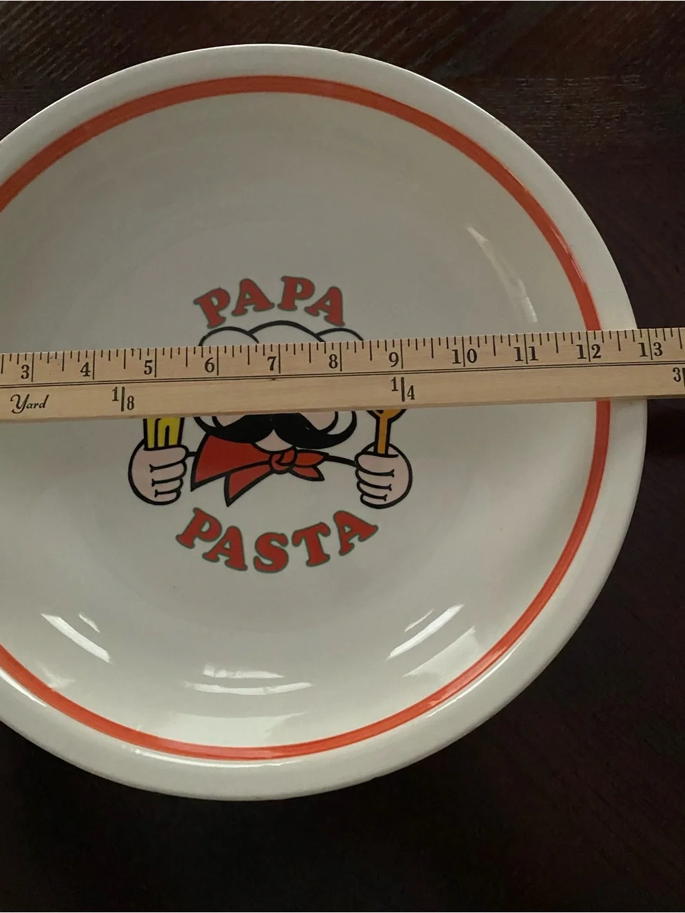 Made in Italy decorative Papa Pasta Ceramic Pasta Bowl - 13 in